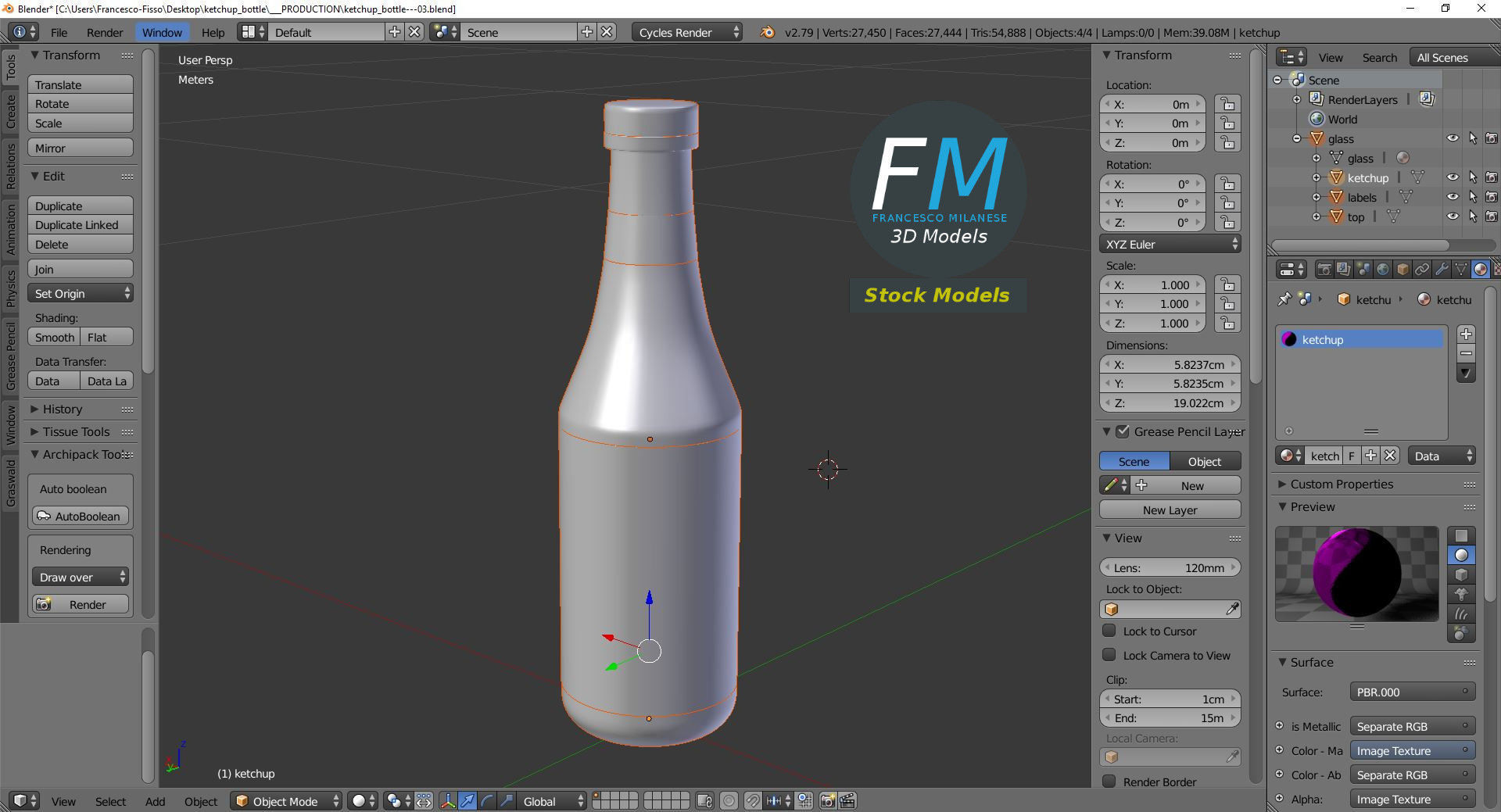 Ketchup bottle 3D model_9