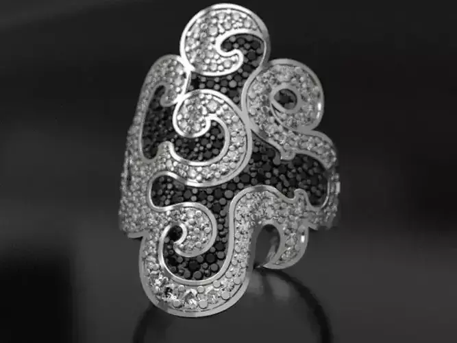 Clouds ring 3D print model