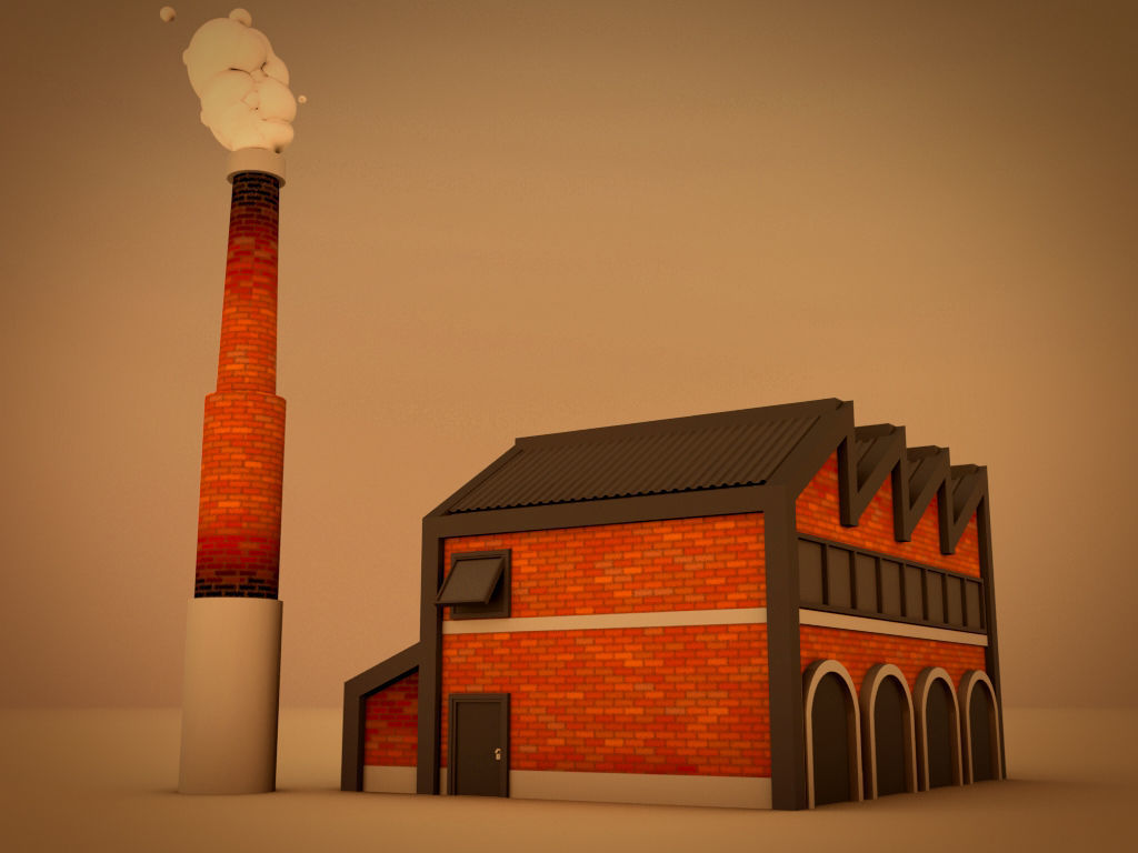 Cartoon Factory 3D model | CGTrader