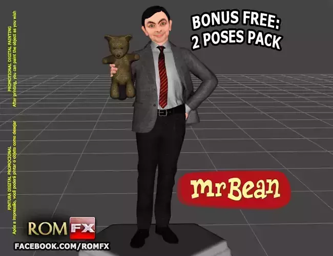 Mr Bean - Rowan Atkinson - Figure Printable 3D print model