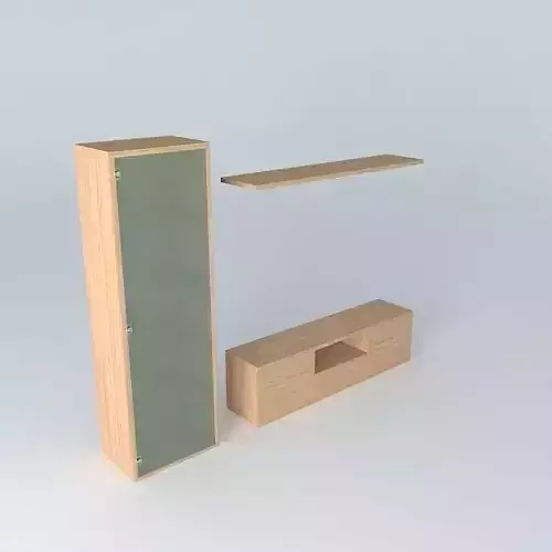 Furniture tv unit with shelves and drawers