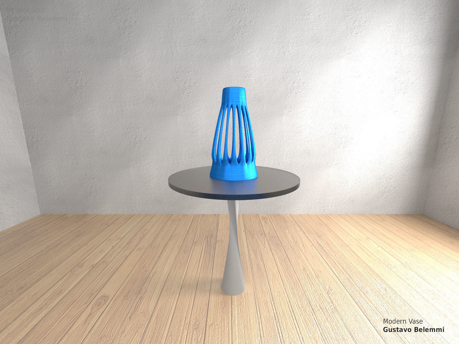 Modern Vase Fine Mouth 3D print model_1