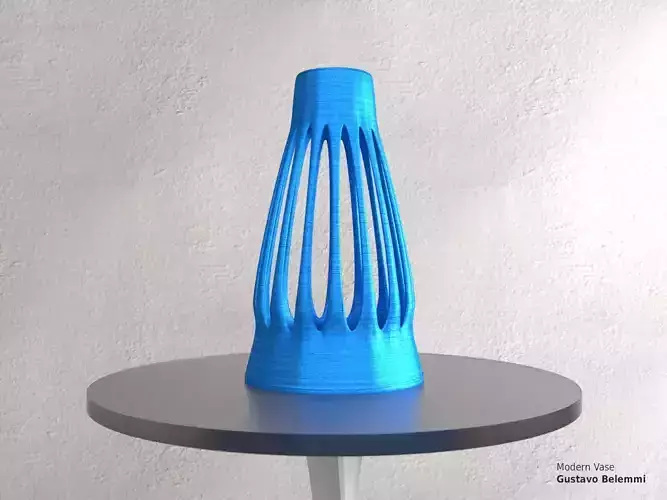 Modern Vase Fine Mouth 3D print model