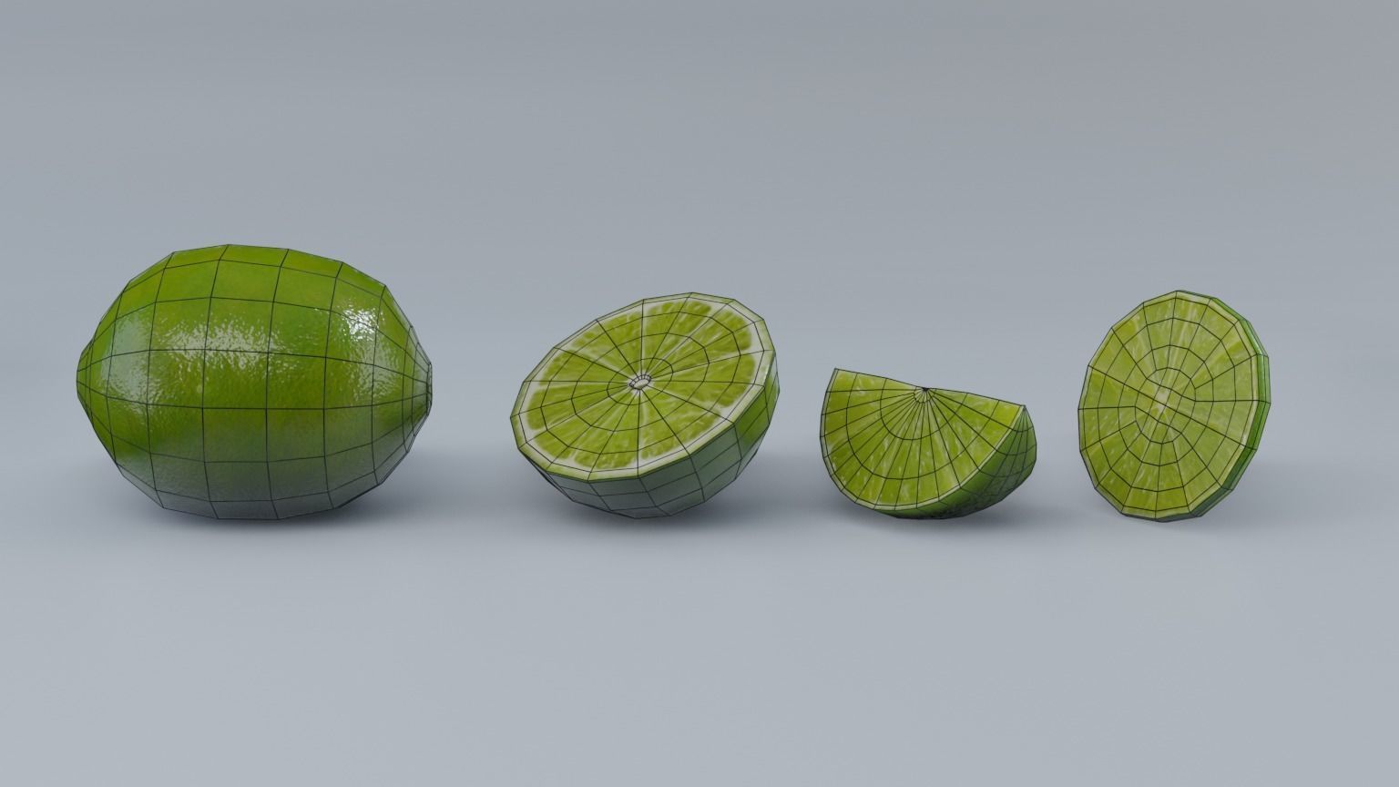 Lime PBR Low-poly 3D model_3