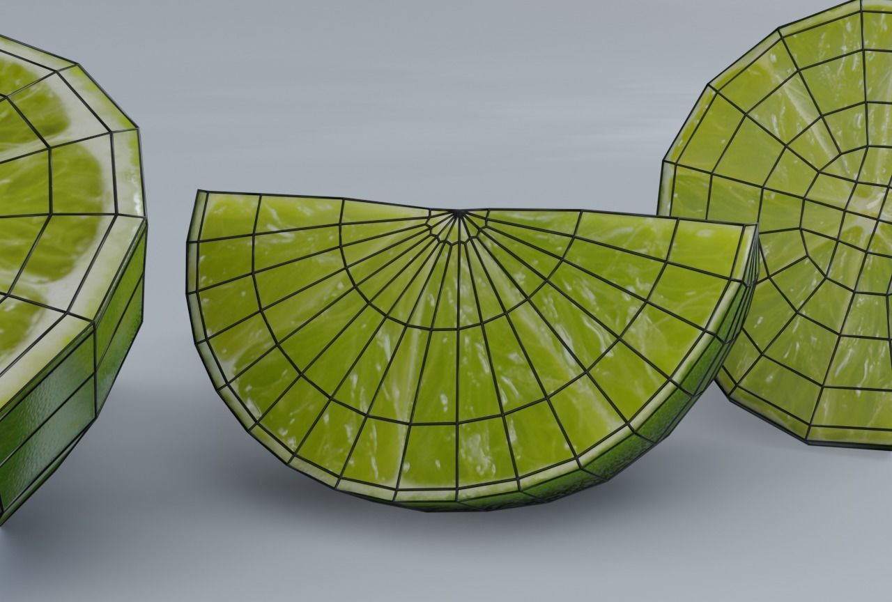 Lime PBR Low-poly 3D model_14