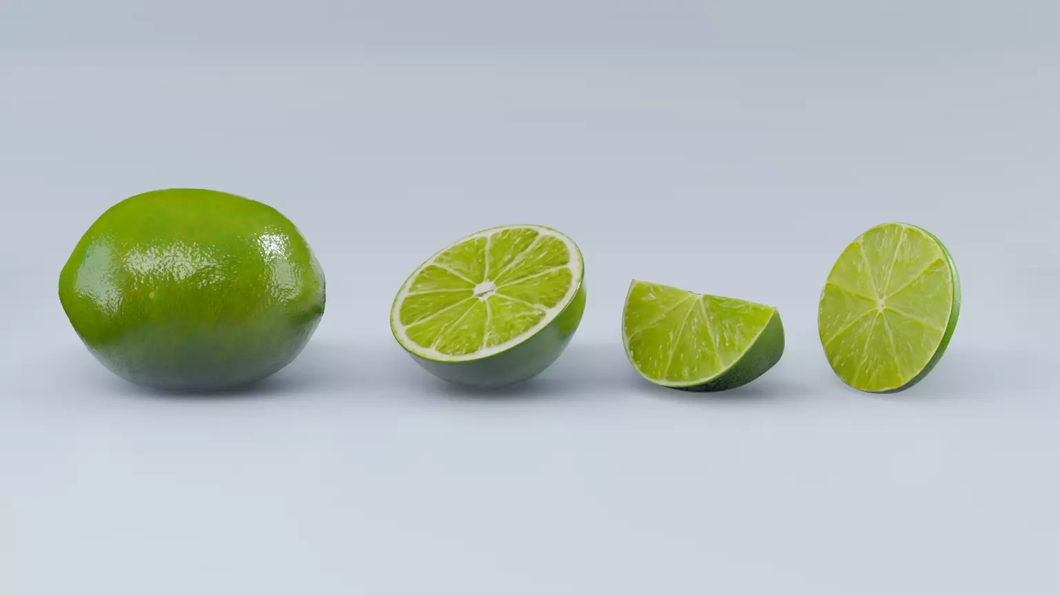 Lime PBR Low-poly 3D model_0