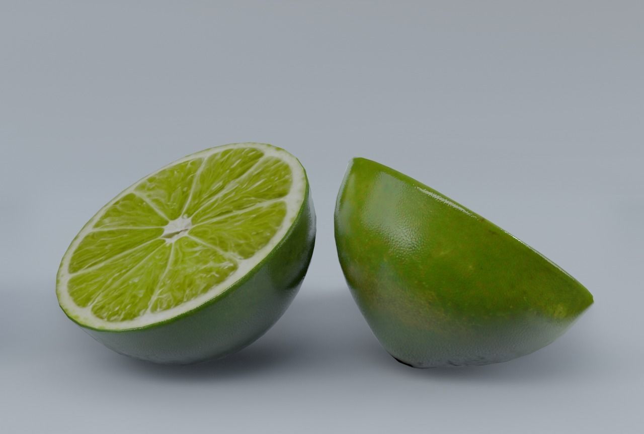 Lime PBR Low-poly 3D model_7
