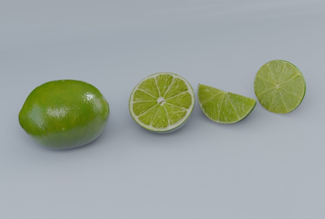 Lime PBR Low-poly 3D model_17