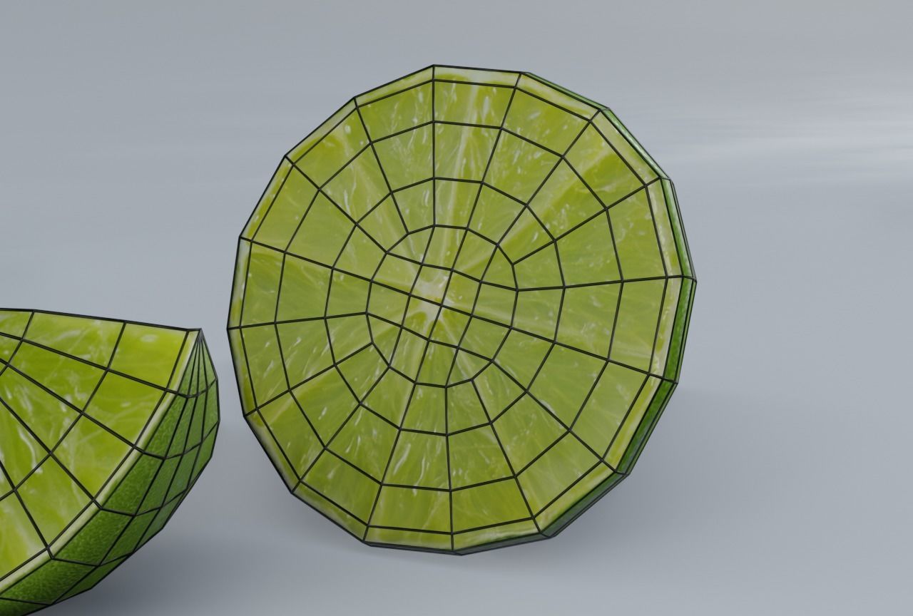 Lime PBR Low-poly 3D model_15
