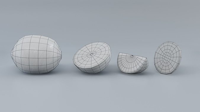 Lime PBR Low-poly 3D model 3