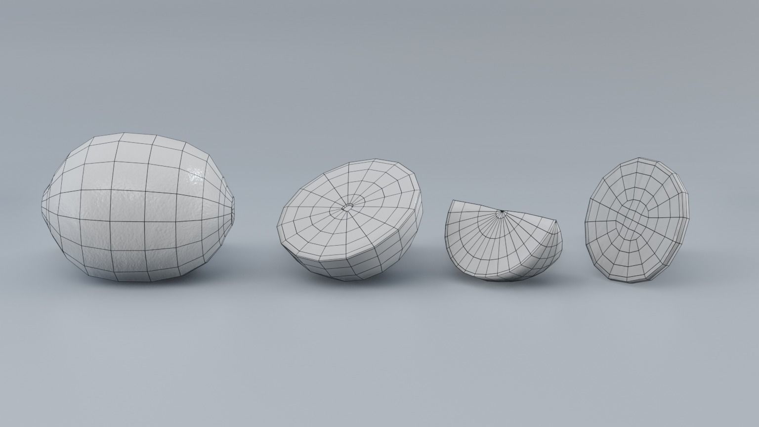 Lime PBR Low-poly 3D model_2