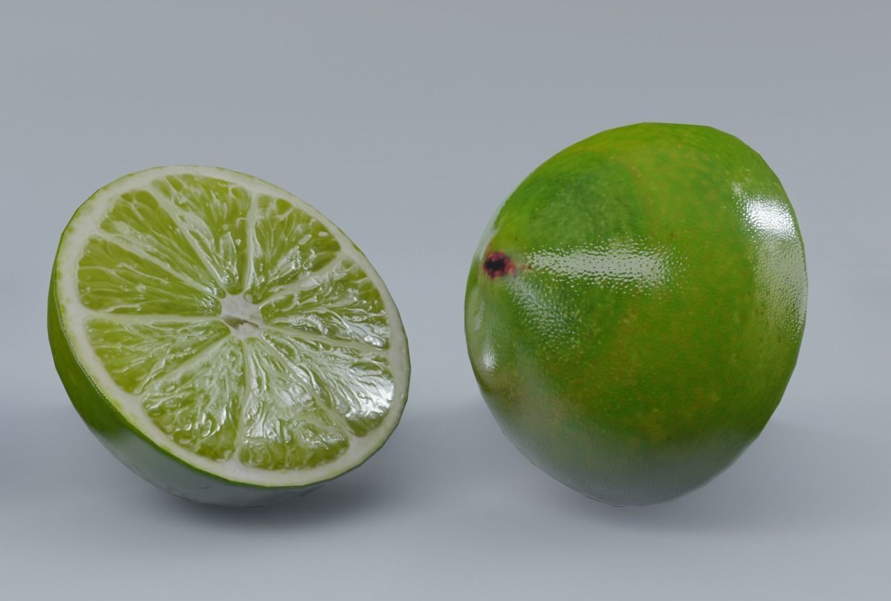 Lime PBR Low-poly 3D model_8