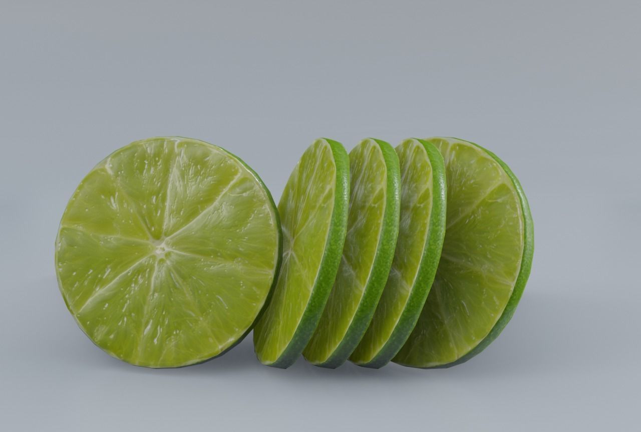Lime PBR Low-poly 3D model_12