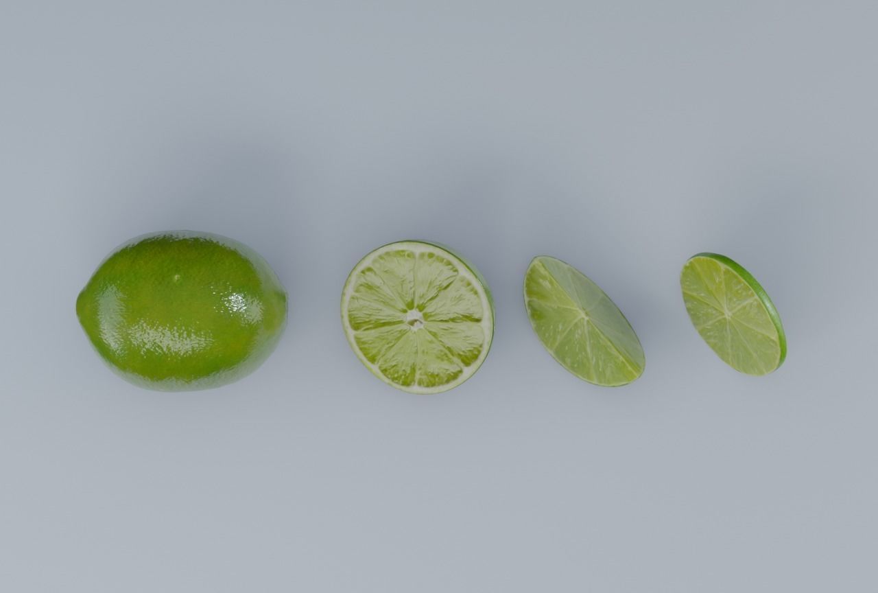 Lime PBR Low-poly 3D model_16