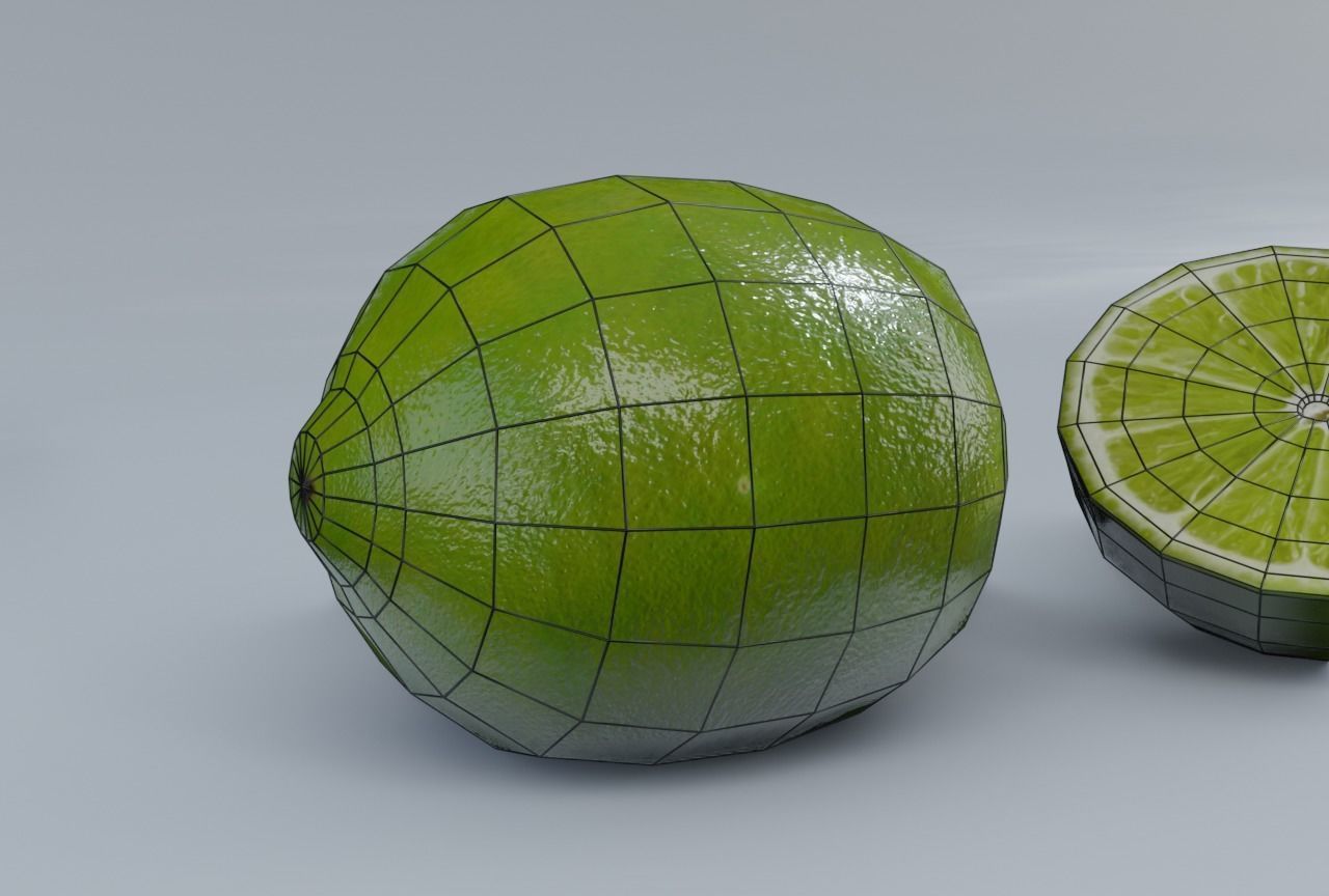 Lime PBR Low-poly 3D model_13