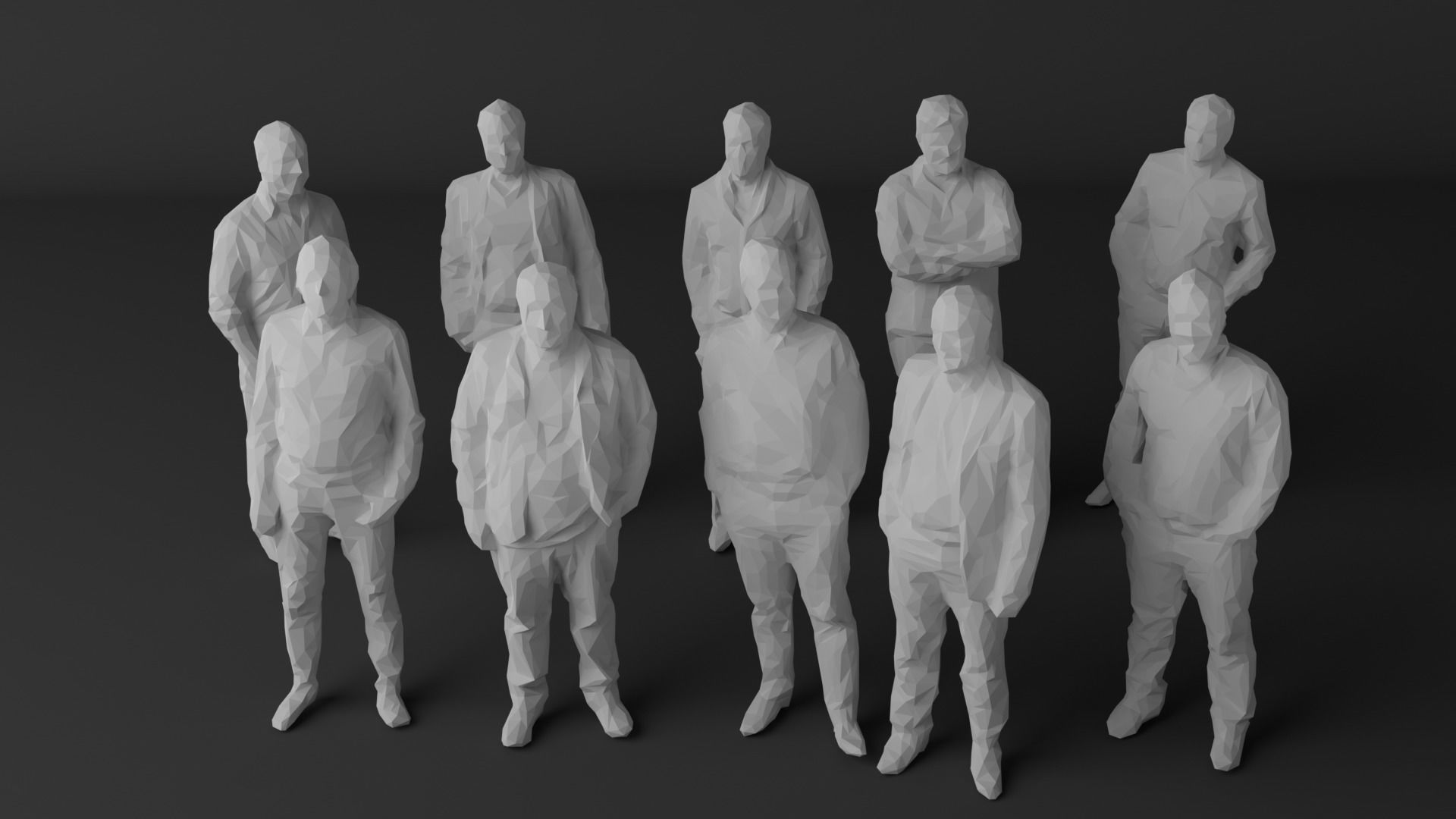10 Low Poly People Pack Vol 4 Low-poly 3D model_3