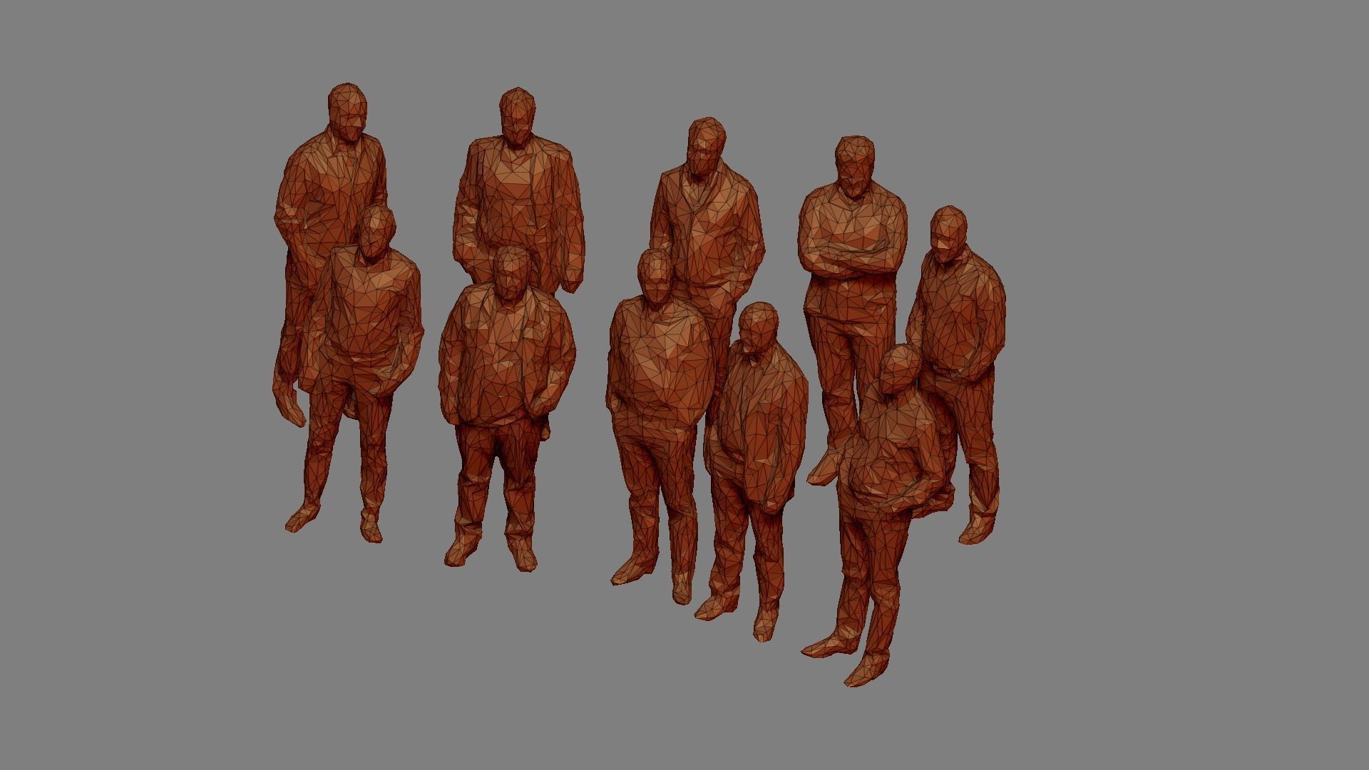 10 Low Poly People Pack Vol 4 Low-poly 3D model_7