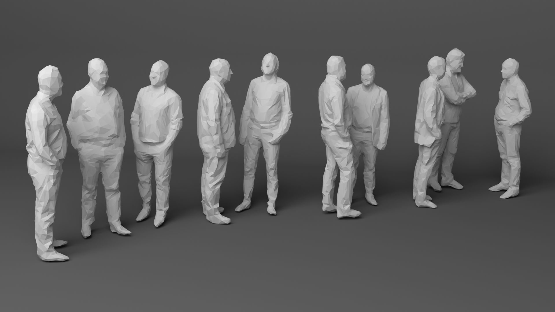 10 Low Poly People Pack Vol 4 Low-poly 3D model_2