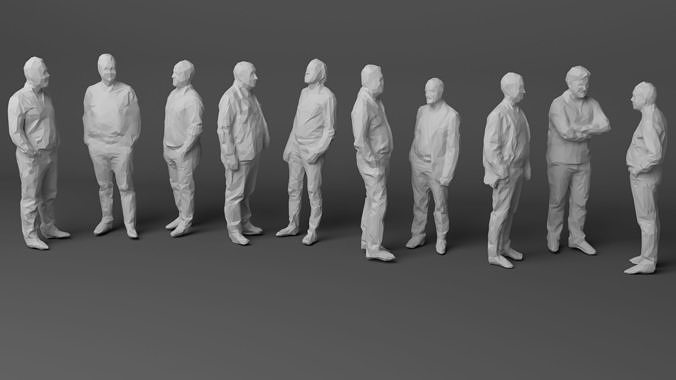 10 Low Poly People Pack Vol 4 Low-poly 3D model