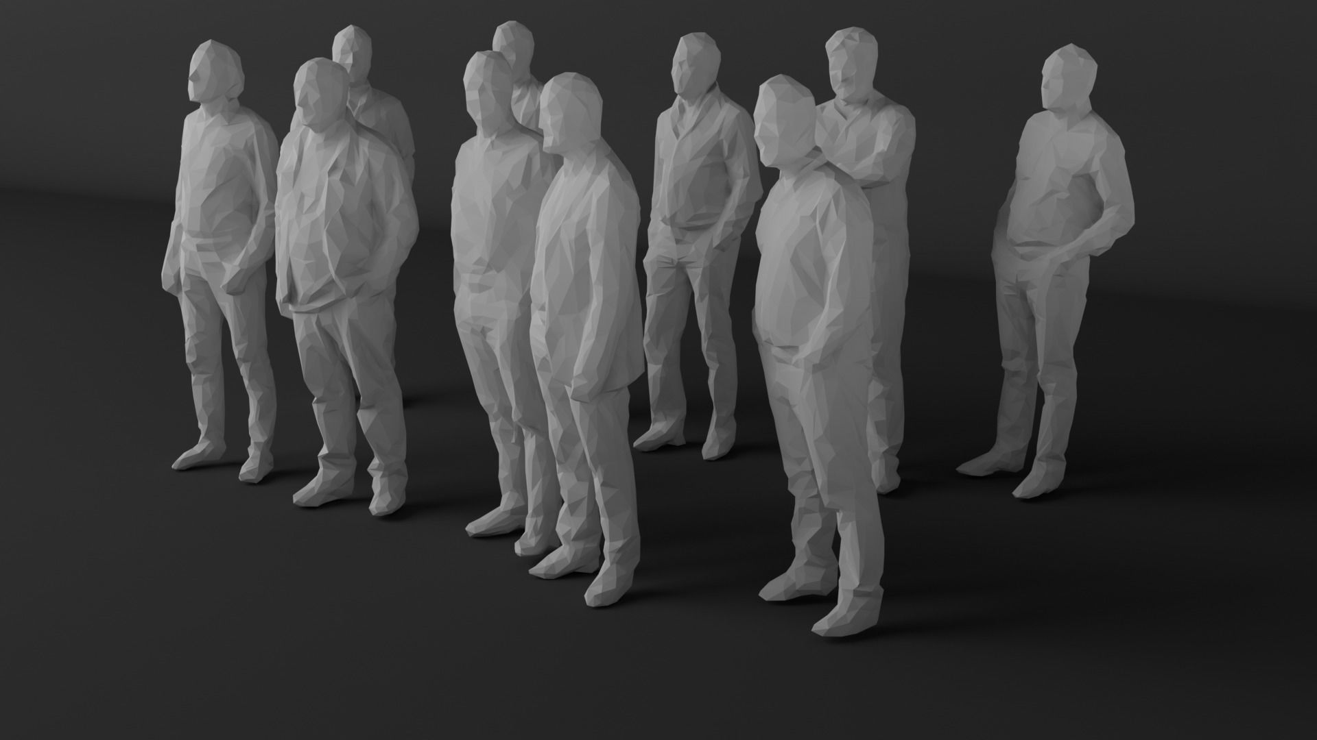 10 Low Poly People Pack Vol 4 Low-poly 3D model_4