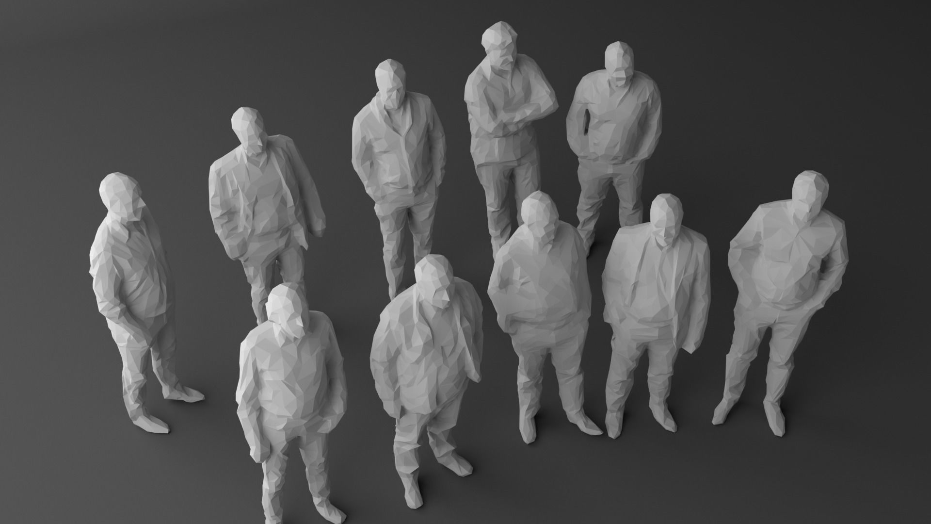 10 Low Poly People Pack Vol 4 Low-poly 3D model_6