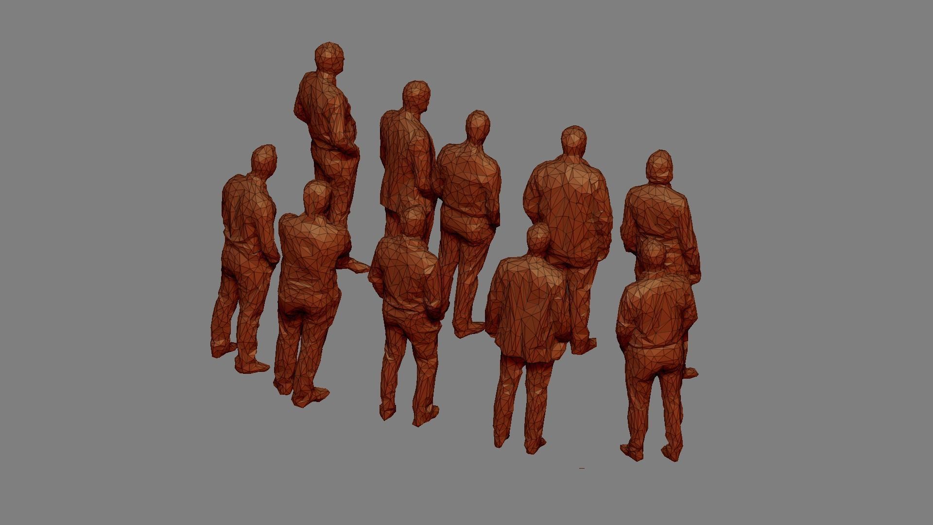 10 Low Poly People Pack Vol 4 Low-poly 3D model_8