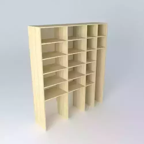 furniture wooden bookcase with shelves