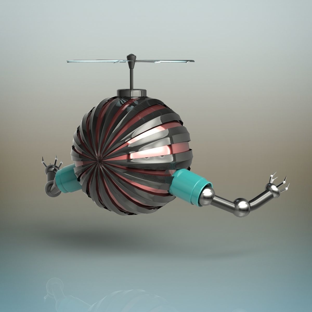 Futuristic Robot 3D model_6