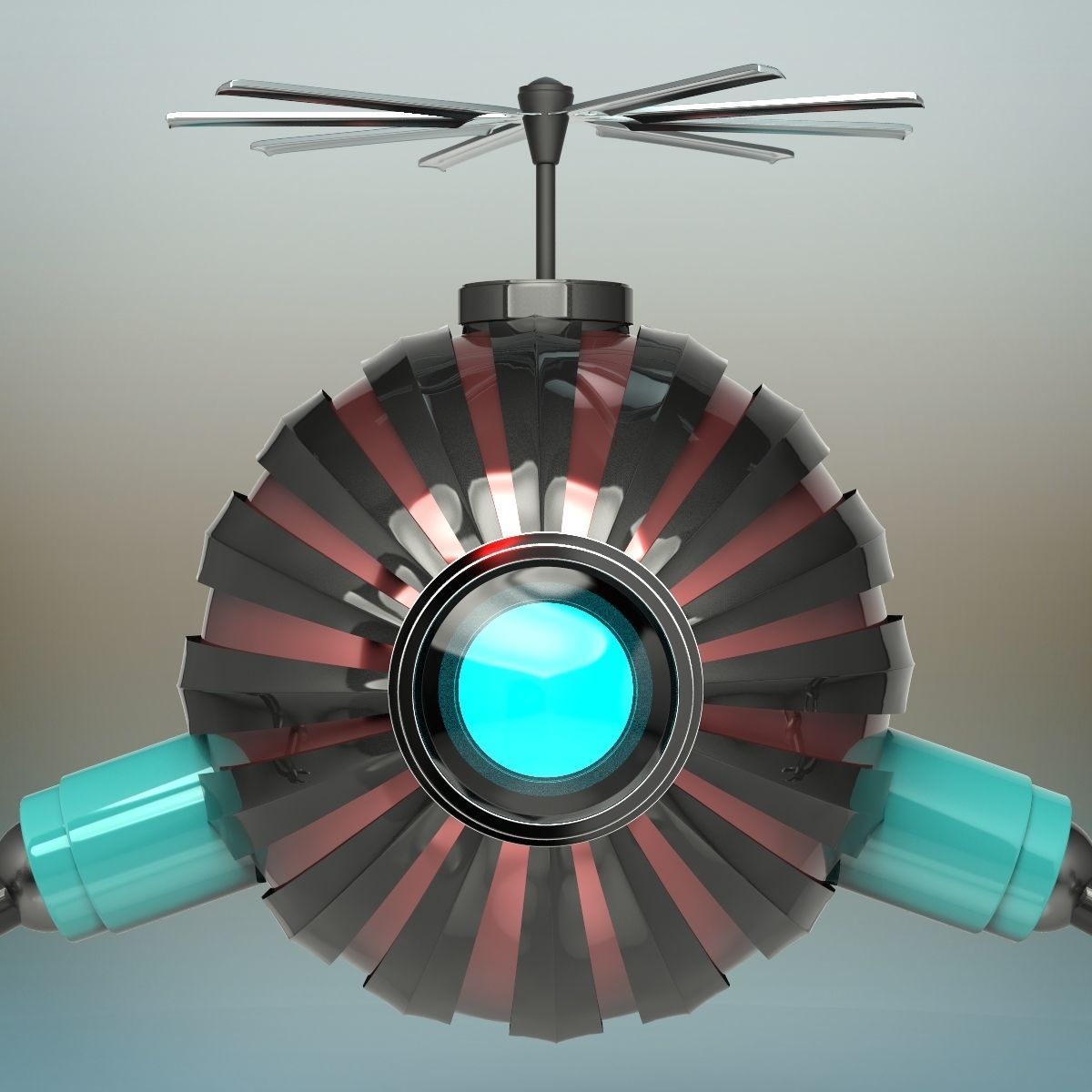 Futuristic Robot 3D model_9
