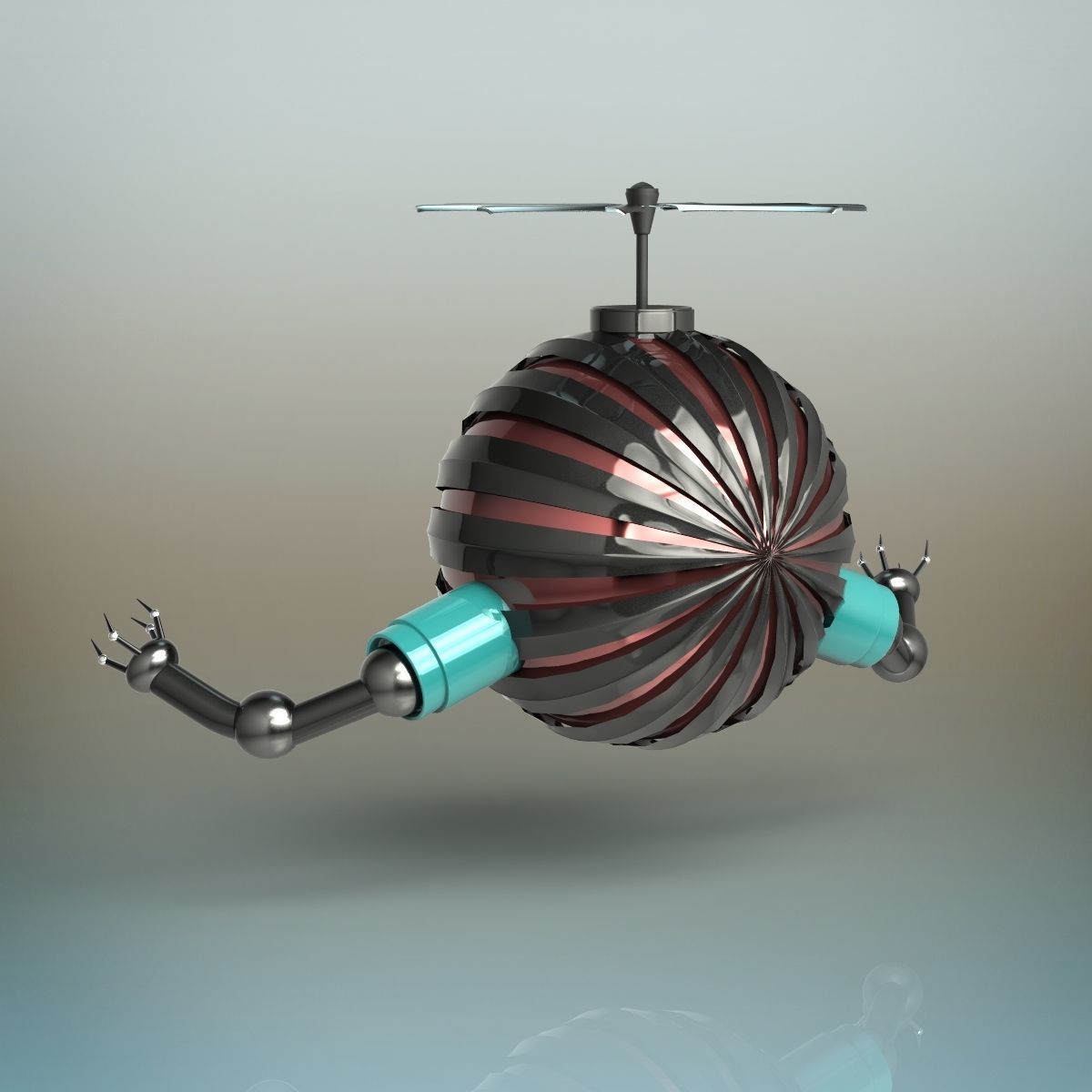 Futuristic Robot 3D model_7