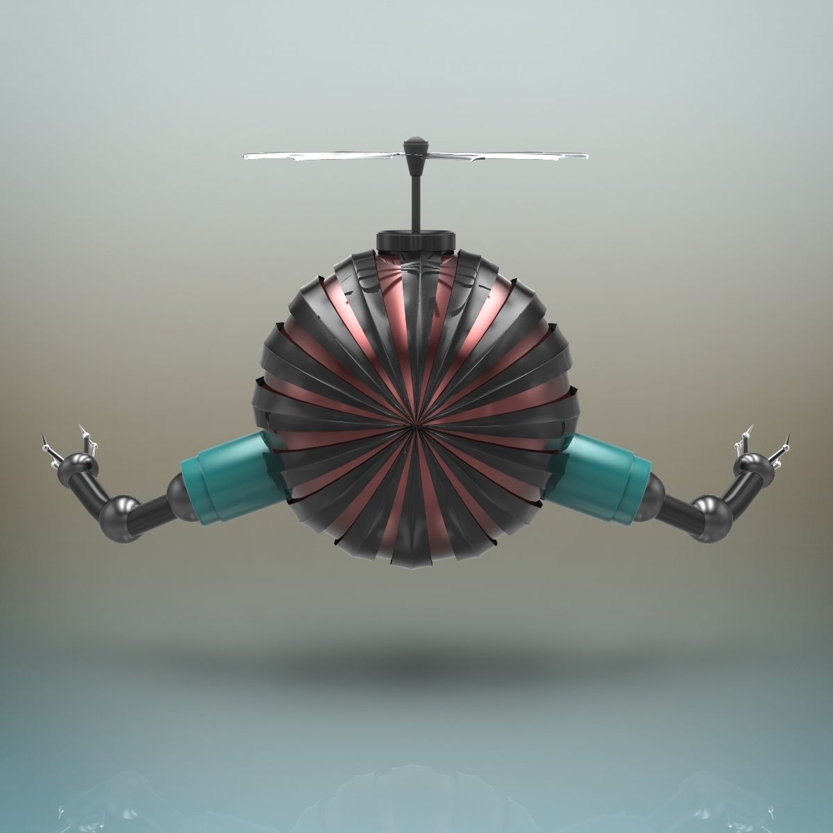 Futuristic Robot 3D model_2