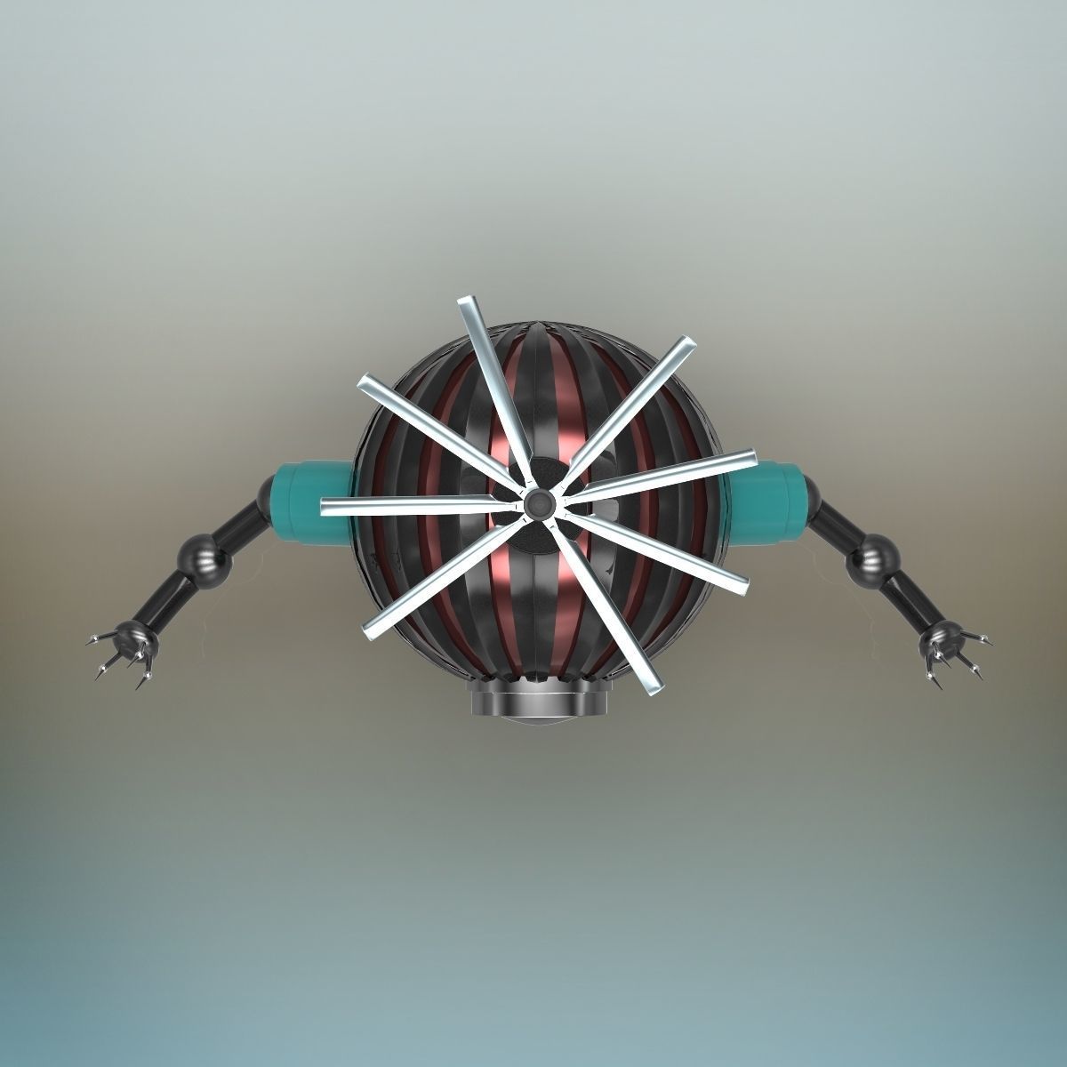 Futuristic Robot 3D model_10