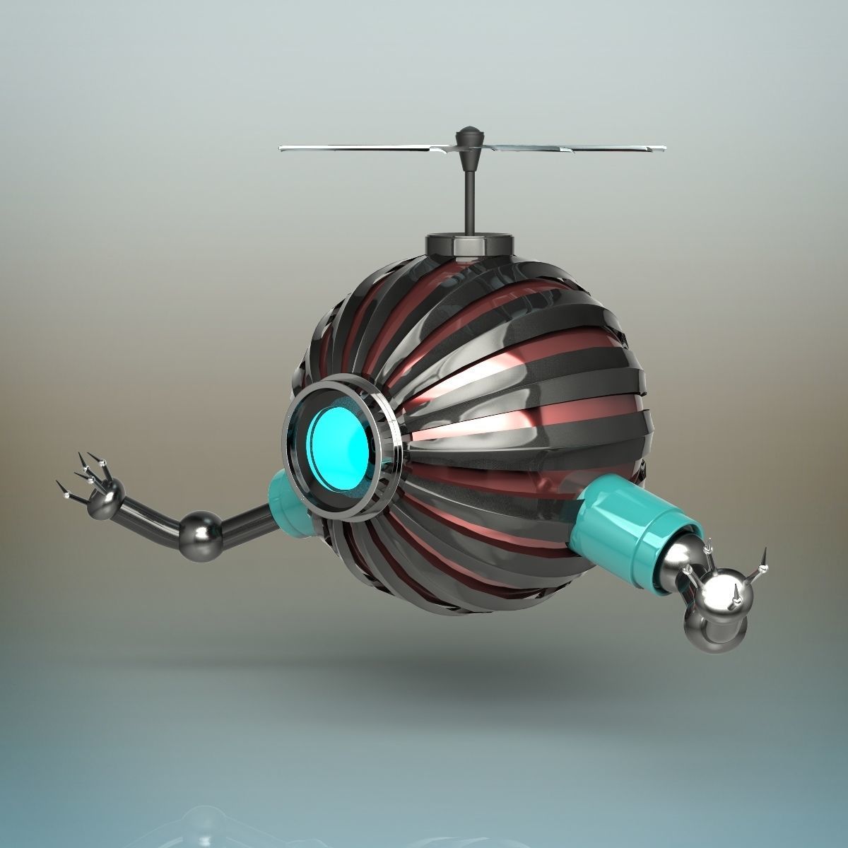 Futuristic Robot 3D model_3