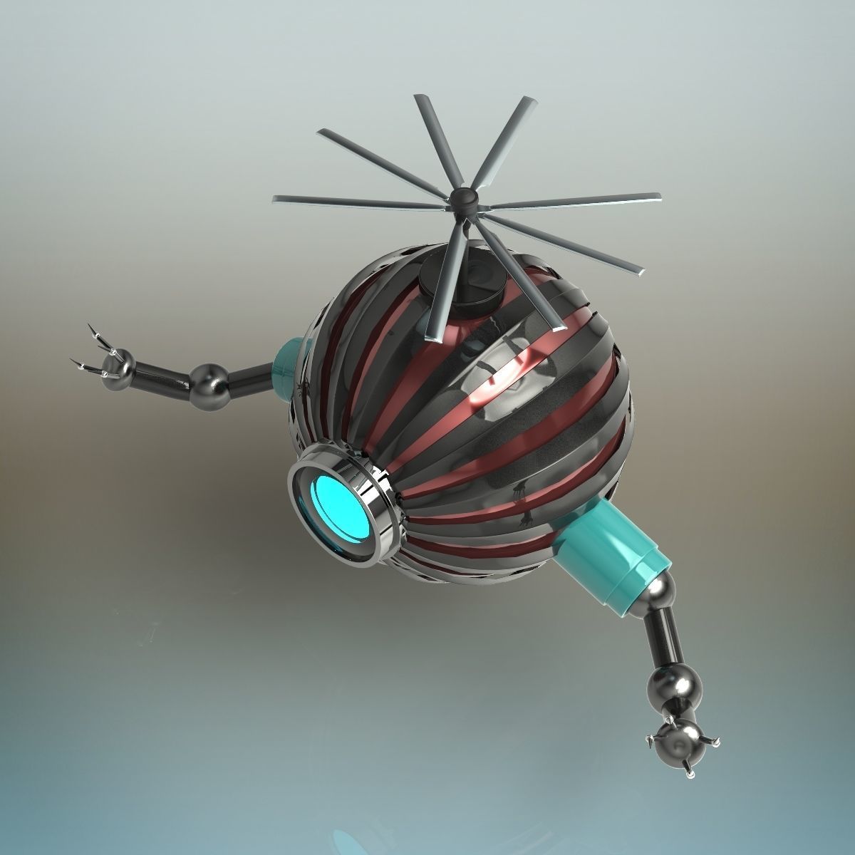 Futuristic Robot 3D model_8