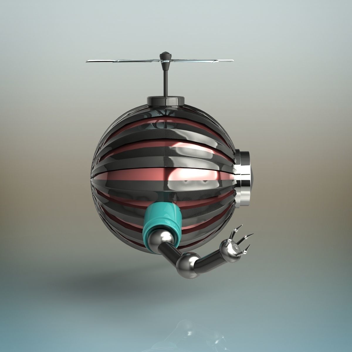 Futuristic Robot 3D model_5
