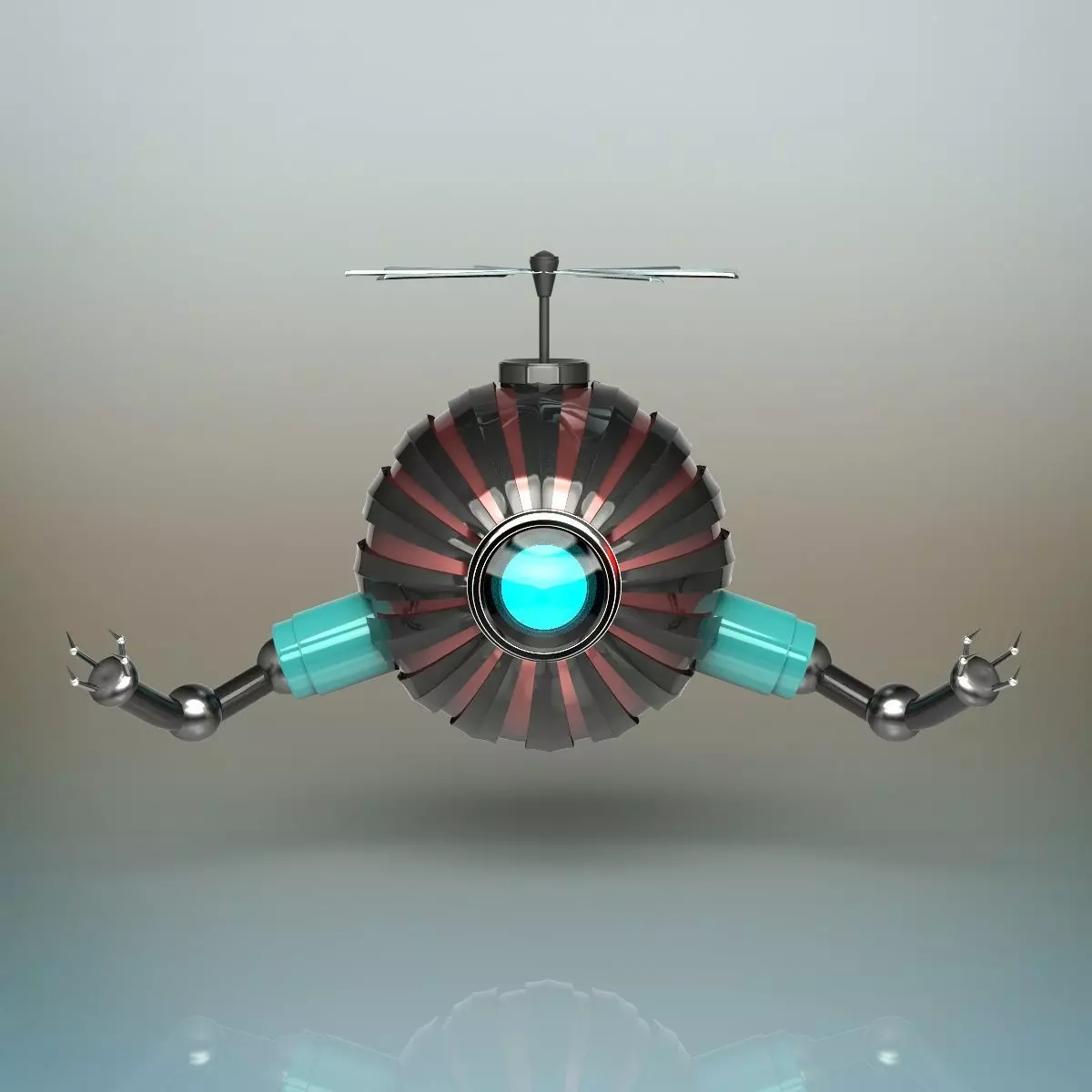 Futuristic Robot 3D model_0