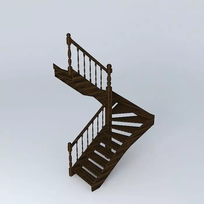 alberobaltic wooden spiral staircase 3D model