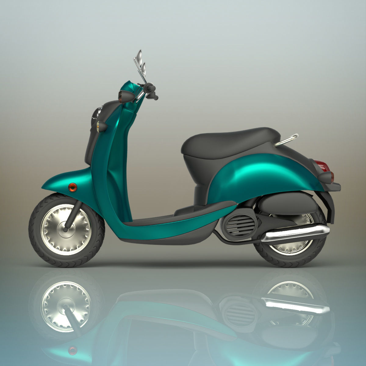 Scooter honda 3D model_5