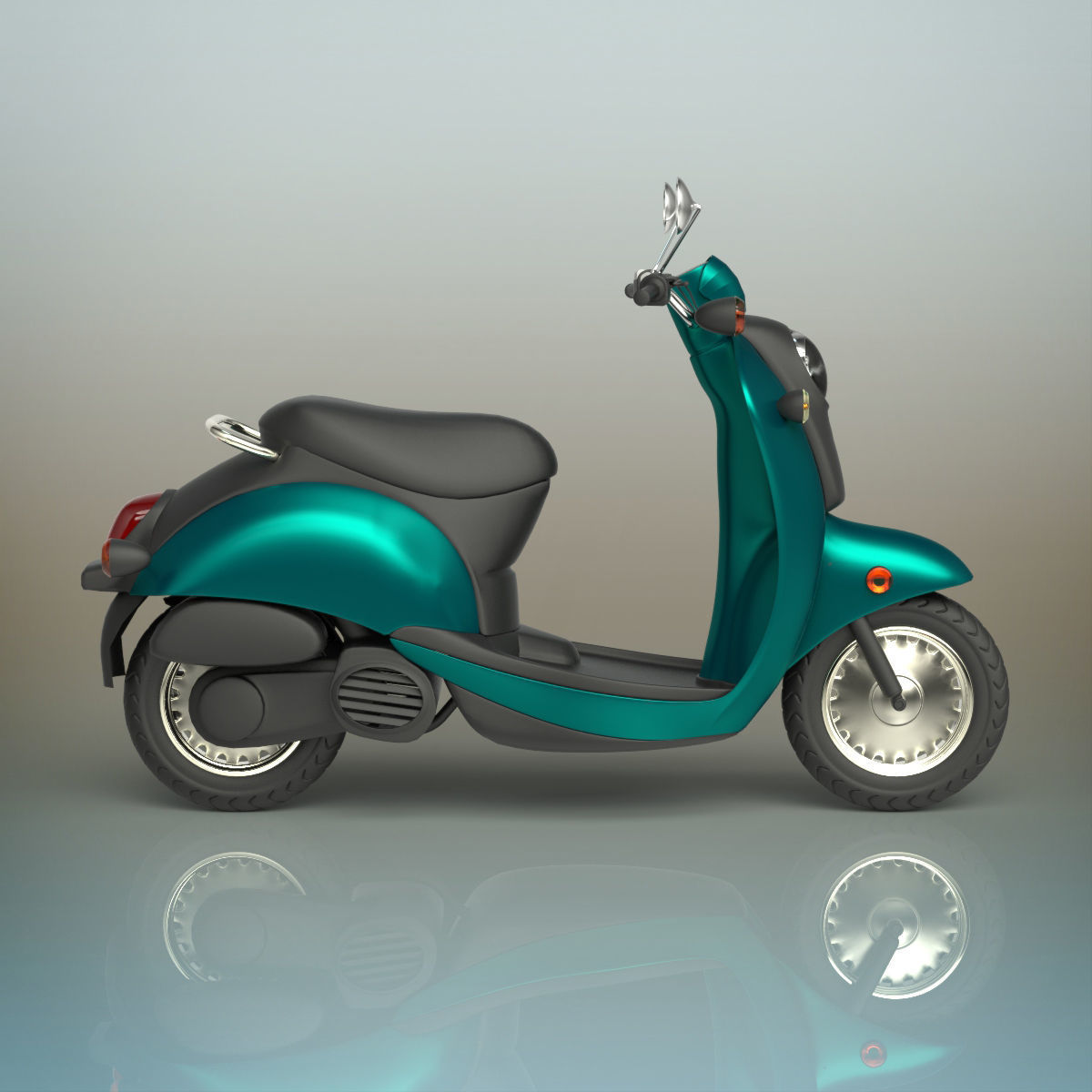 Scooter honda 3D model_4