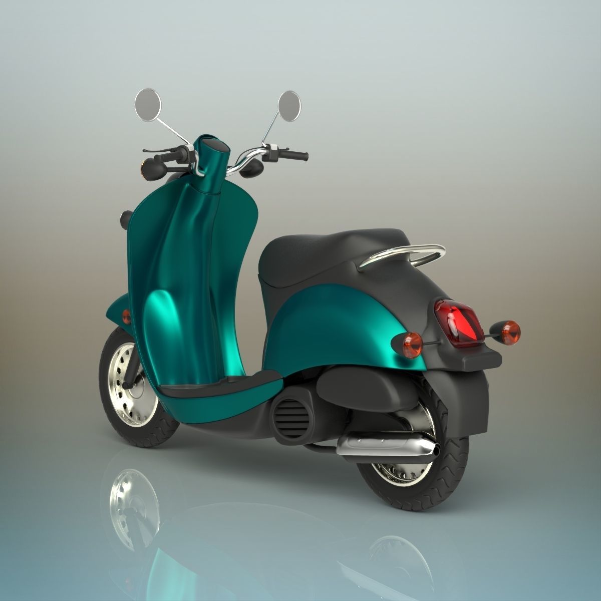Scooter honda 3D model_7