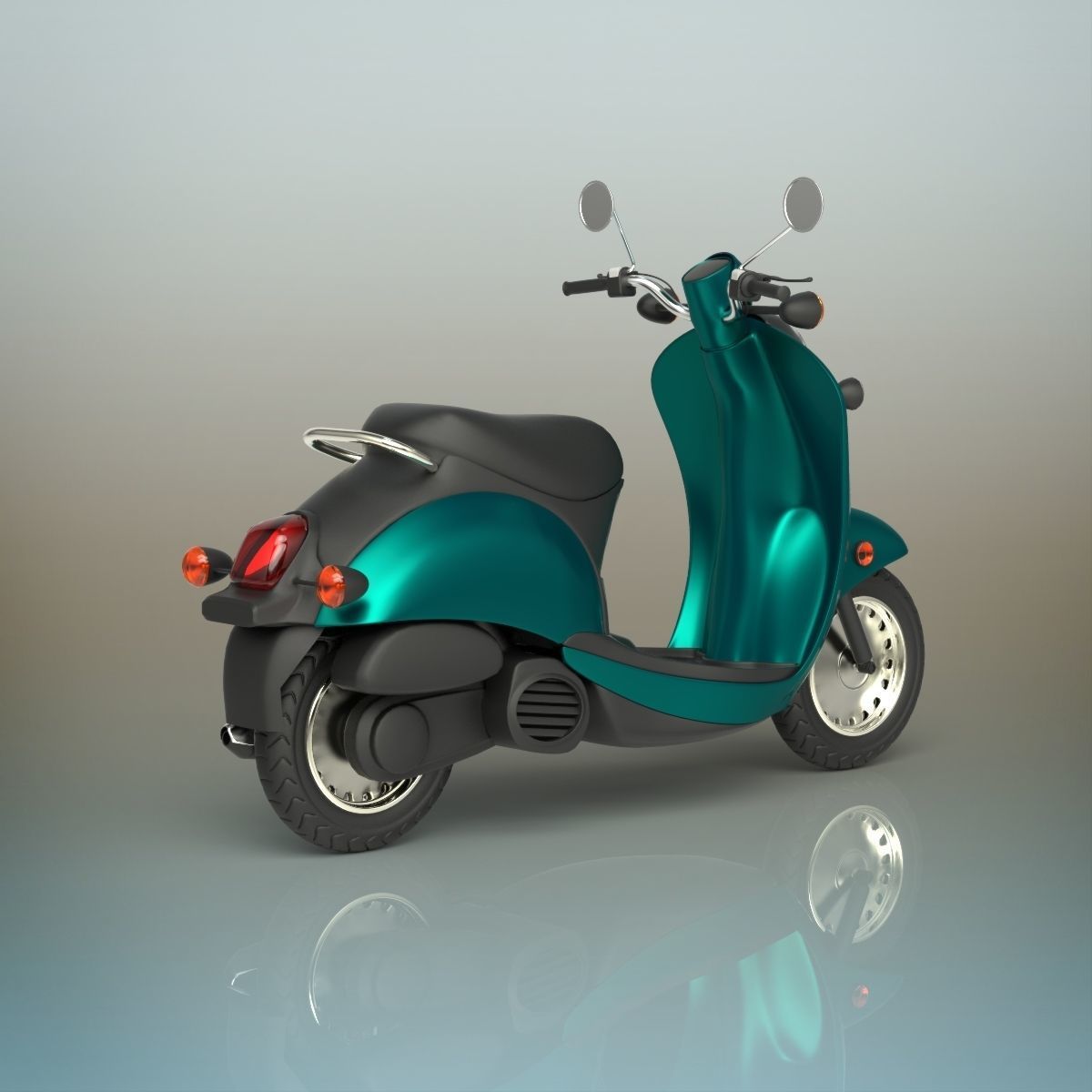 Scooter honda 3D model_6