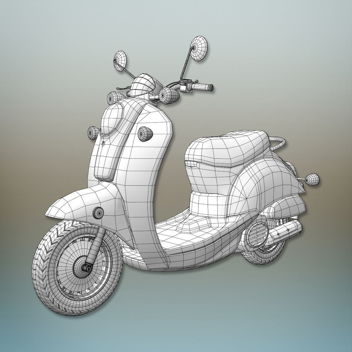 Scooter honda 3D model_10