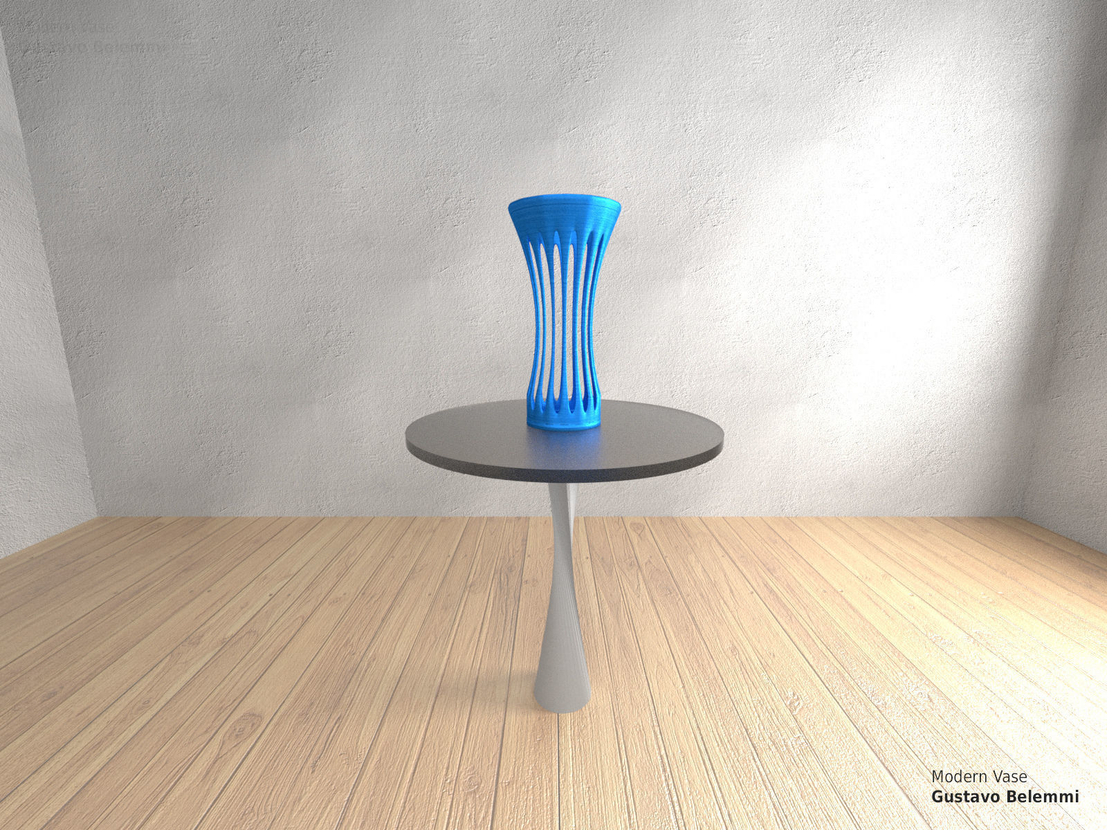 Modern Vase Wide Mouth 3D print model_1