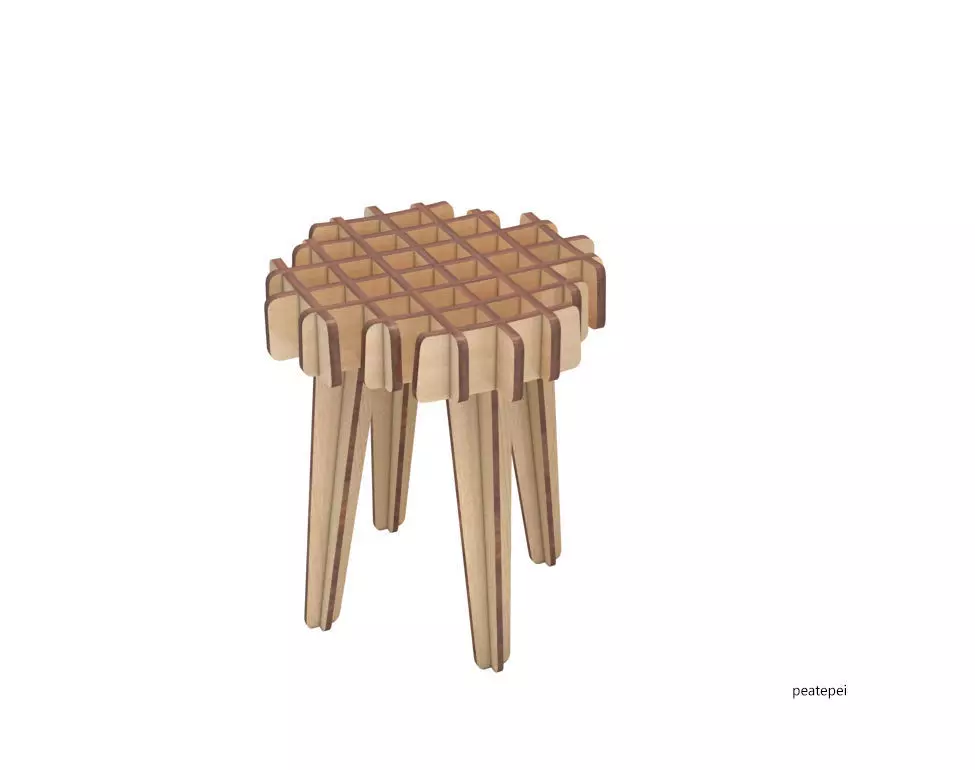Lattice Stool 3D model