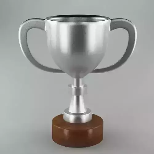 Trophy 02 silver 3D model