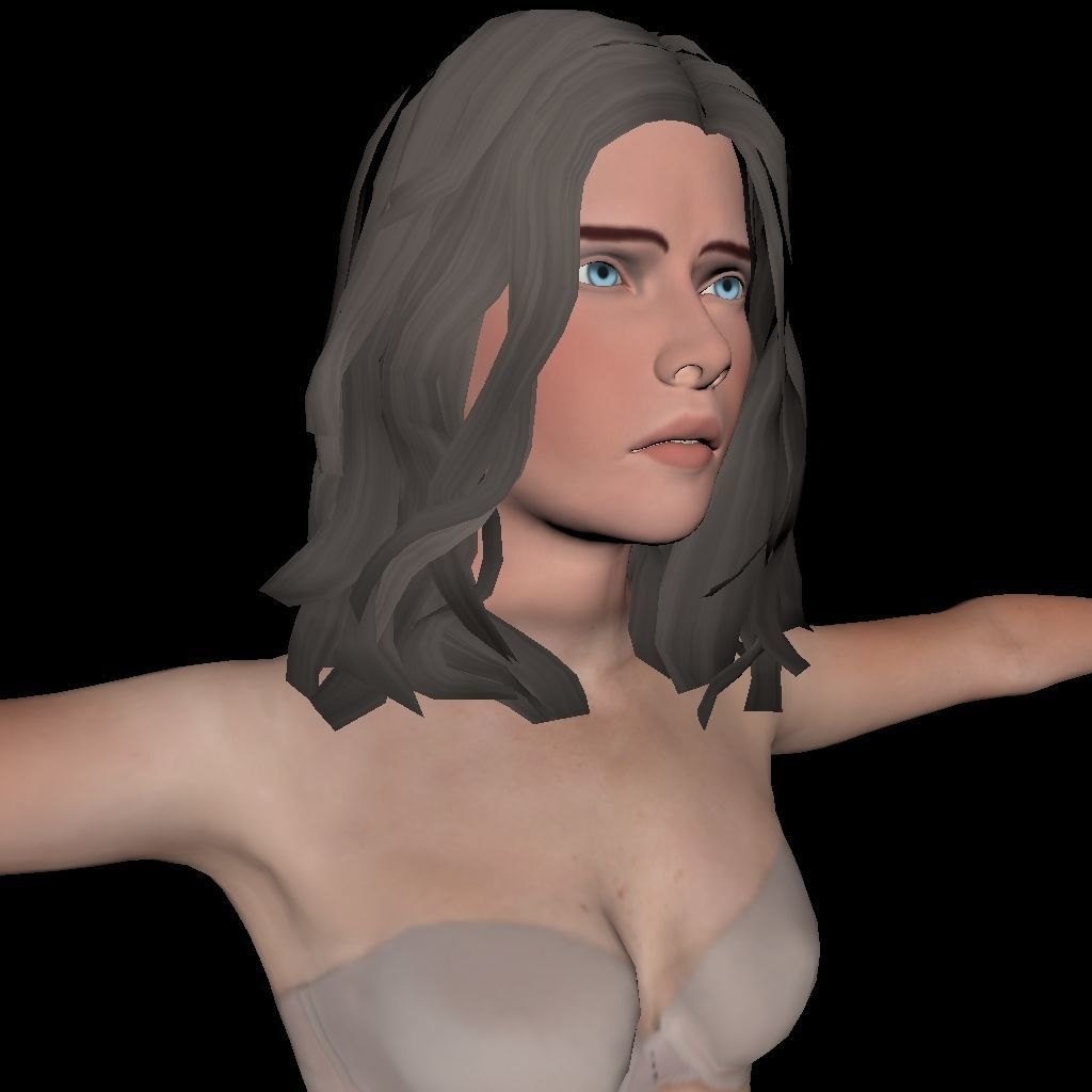 Female Body Character Low-poly 3D model_6