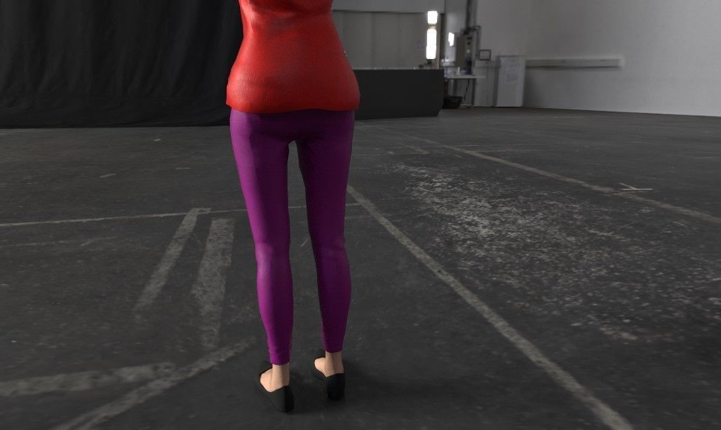 Female Body Character Low-poly 3D model_11