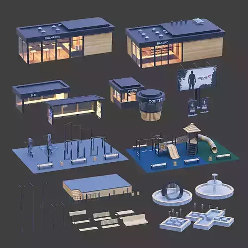 Exterior elements 3D model