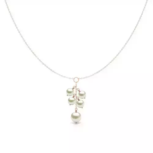 Rosy Pearl Necklace 3D print model