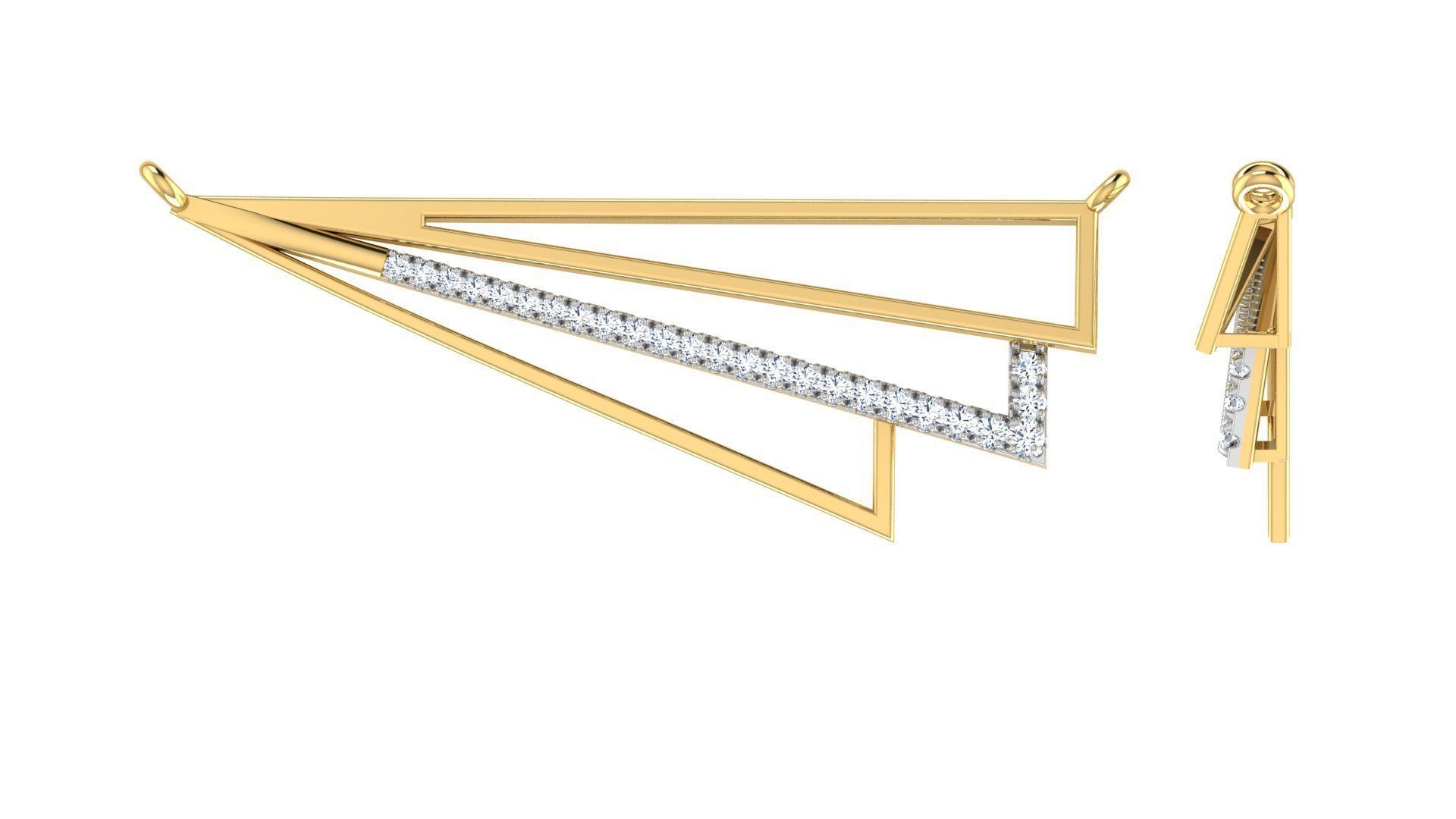 Sidefly Geometric Necklace 3D print model_12